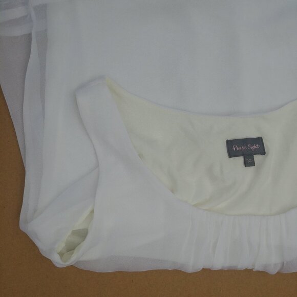 Phase Eight 100% silk soft flowy lined white sleeveless blouse tank top - Picture 7 of 12